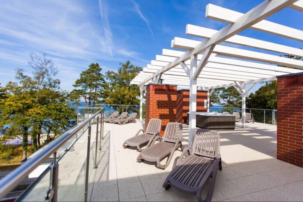 Balkón alebo terasa v ubytovaní Apartament BD Premium II Klifowa