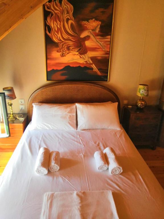 Postel nebo postele na pokoji v ubytování El Mar House Parga