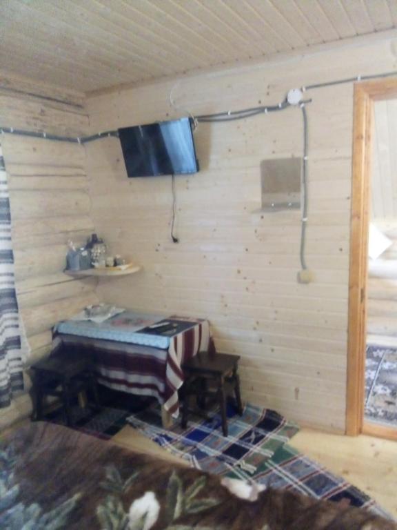 TV a/nebo společenská místnost v ubytování Cottage Лісовий