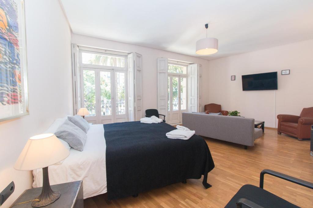 TV a/nebo společenská místnost v ubytování BET Apartments - Canovas rooms
