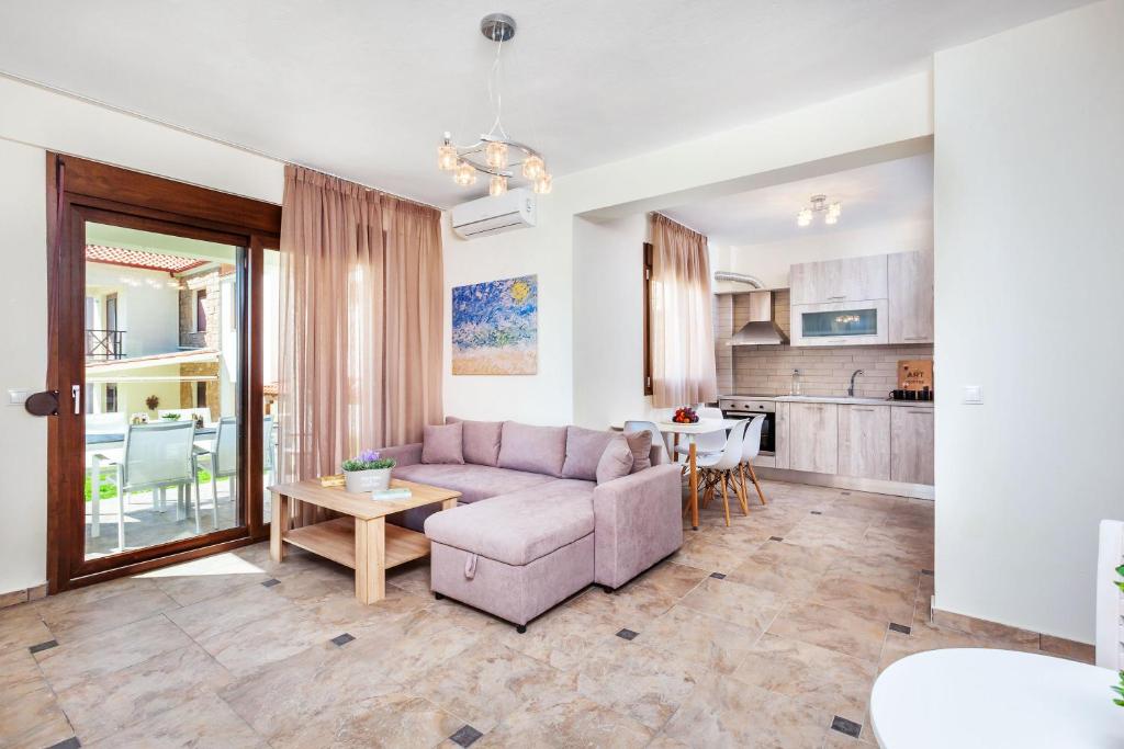 Kuchyň nebo kuchyňský kout v ubytování Sunset Villas