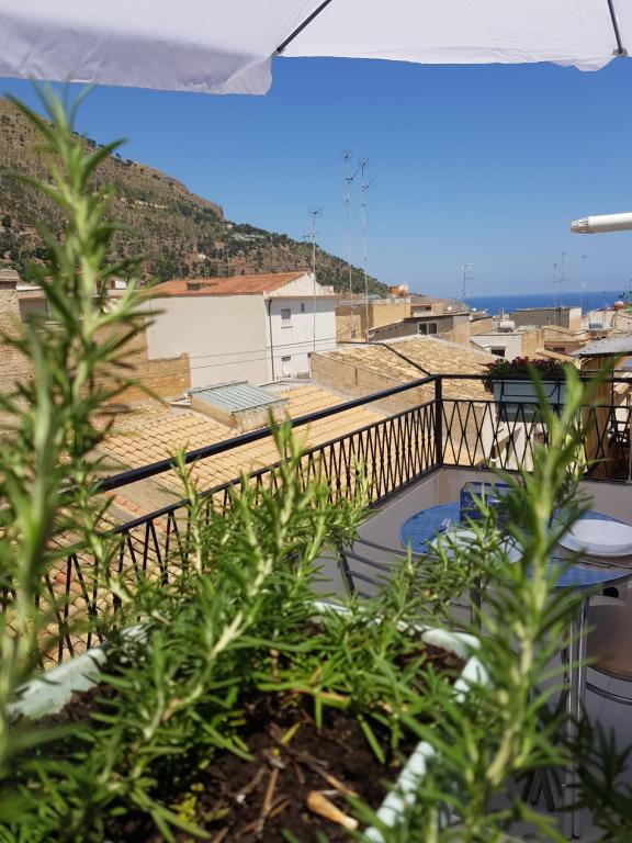 a balcony with a view of a city at Casa Vacanze Vicè in Castellammare del Golfo