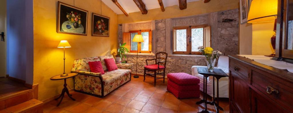 Posezení v ubytování Hotel Rural Mas Fontanelles