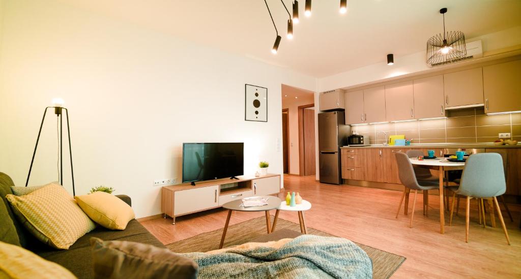 Vision Apartments Budapestにあるキッチンまたは簡易キッチン