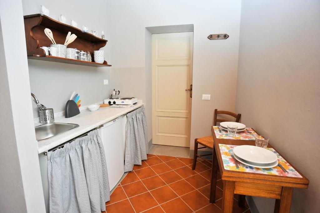 Kuchyň nebo kuchyňský kout v ubytování Locanda agricola Posapiano