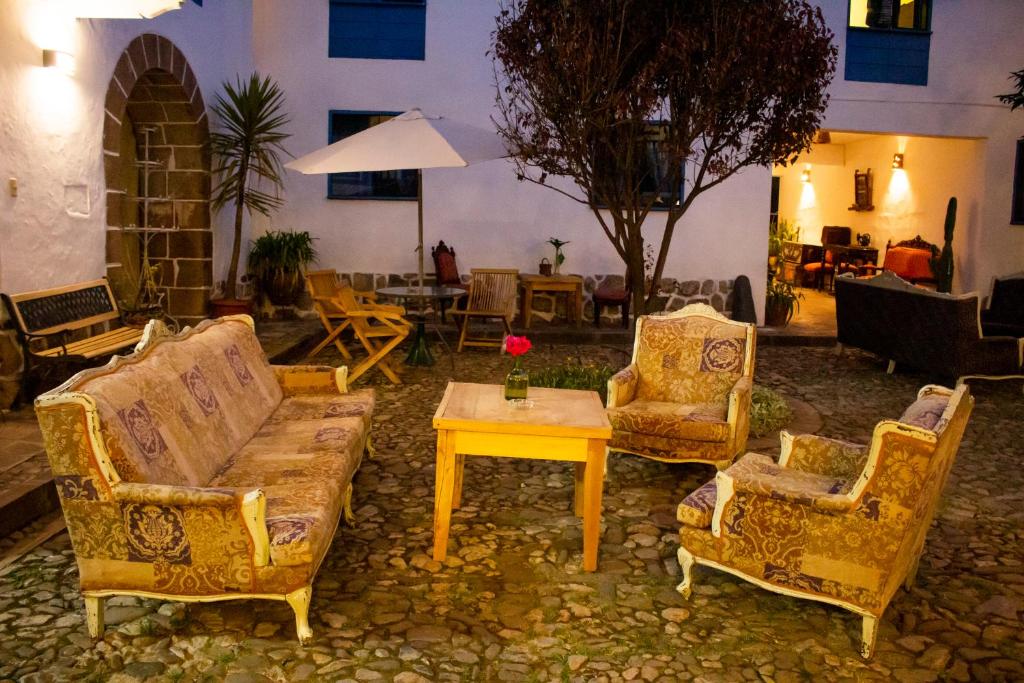 Posezení v ubytování Inkarri Cusco