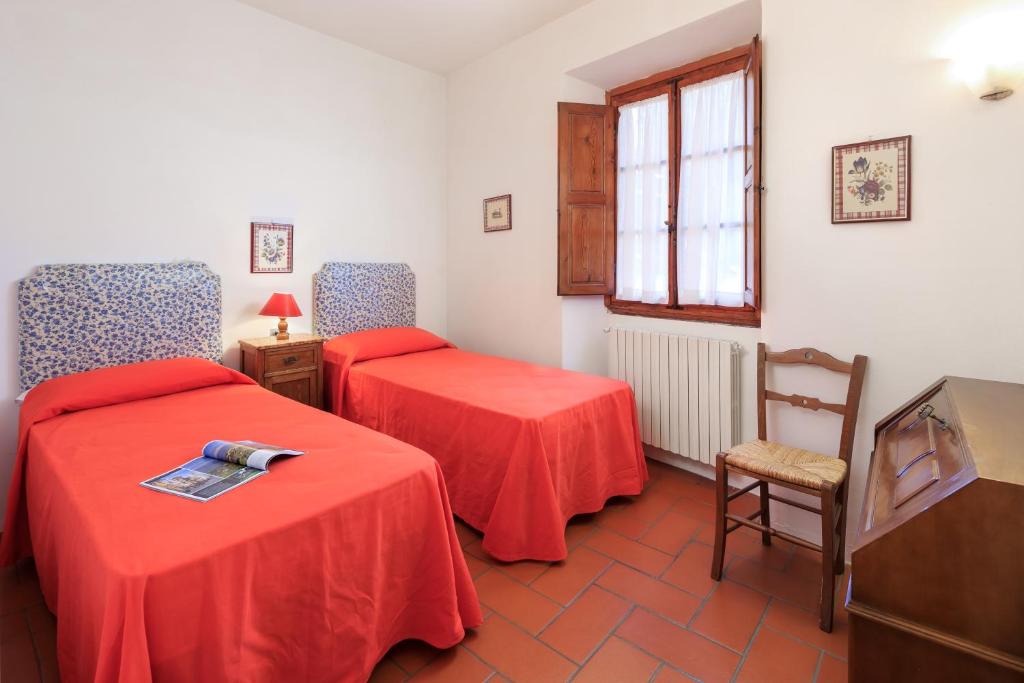 Posteľ alebo postele v izbe v ubytovaní Agriturismo Fattoria di Sommaia