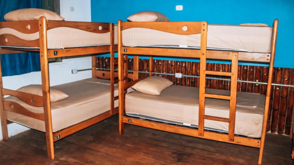 Voodi või voodid majutusasutuse Wild Rover Beach Mancora toas