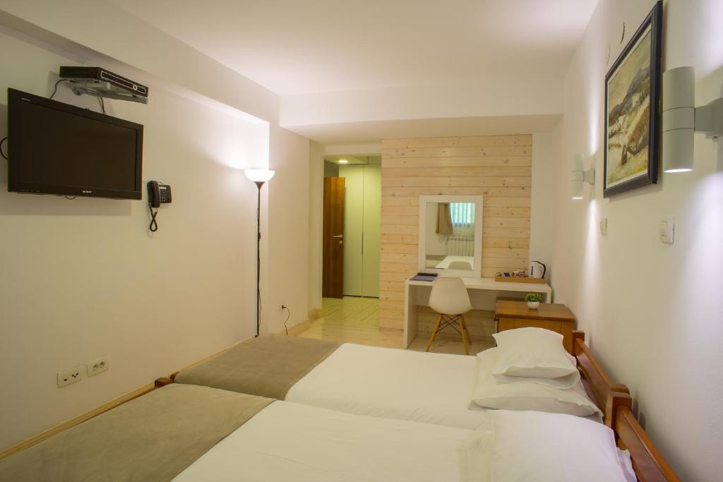 Postel nebo postele na pokoji v ubytování Hotel Polar Star