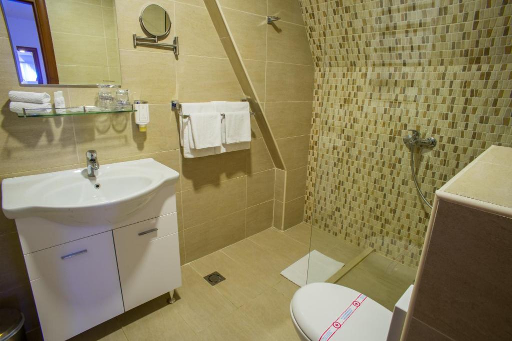 Koupelna v ubytování Hotel Polar Star