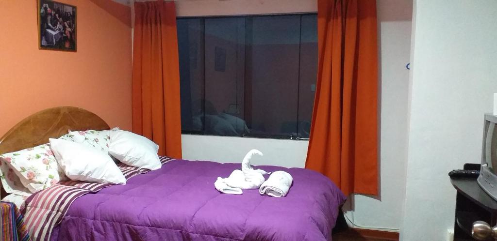 Postel nebo postele na pokoji v ubytování Kaboka Cusco Hospedaje Familiar