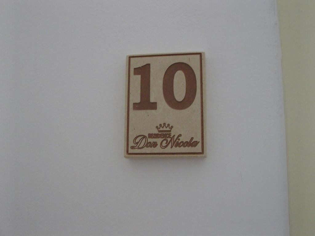 Certifikát, hodnocení, plakát nebo jiný dokument vystavený v ubytování Don Nicola Residence