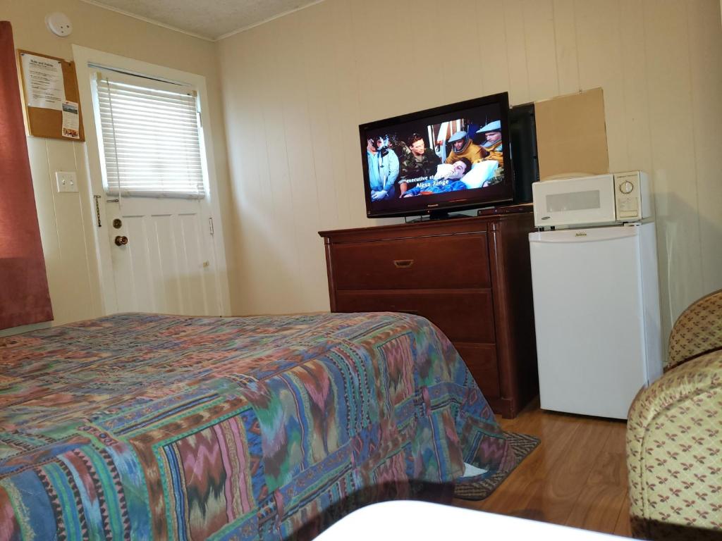 TV a/nebo společenská místnost v ubytování Regent Motel