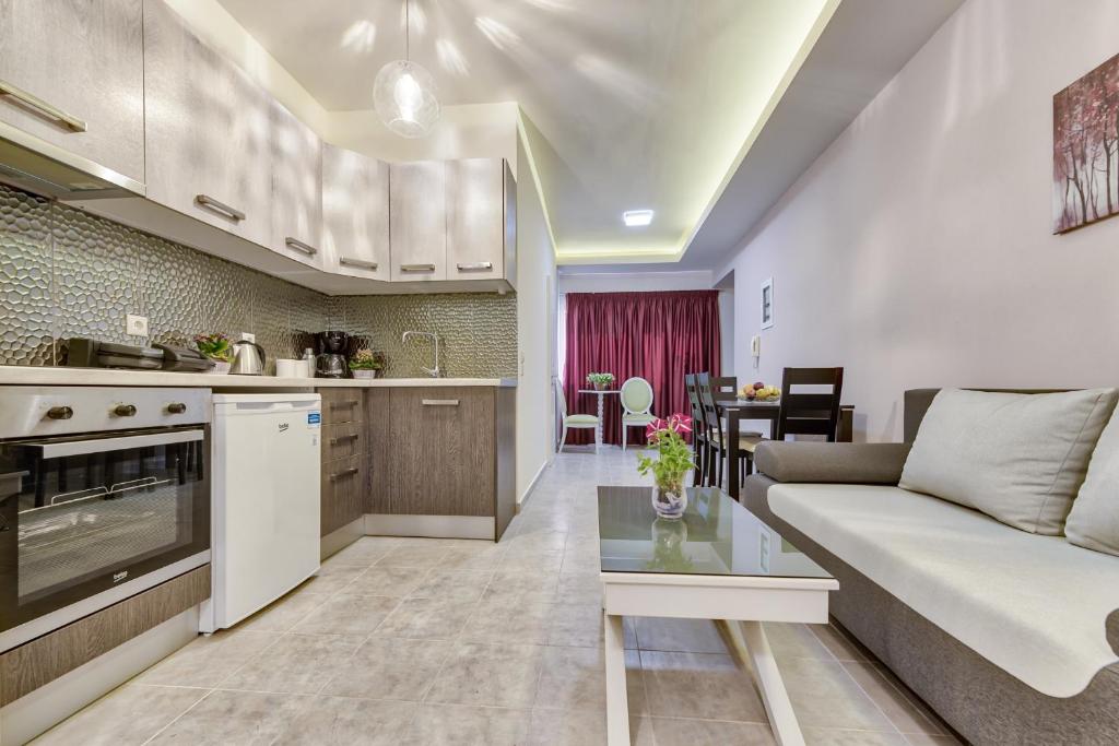 Kuchyň nebo kuchyňský kout v ubytování Libre Apartments