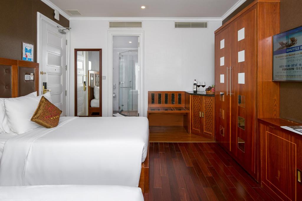 Phòng Deluxe có 2 Giường đơn nhìn ra Thành phố