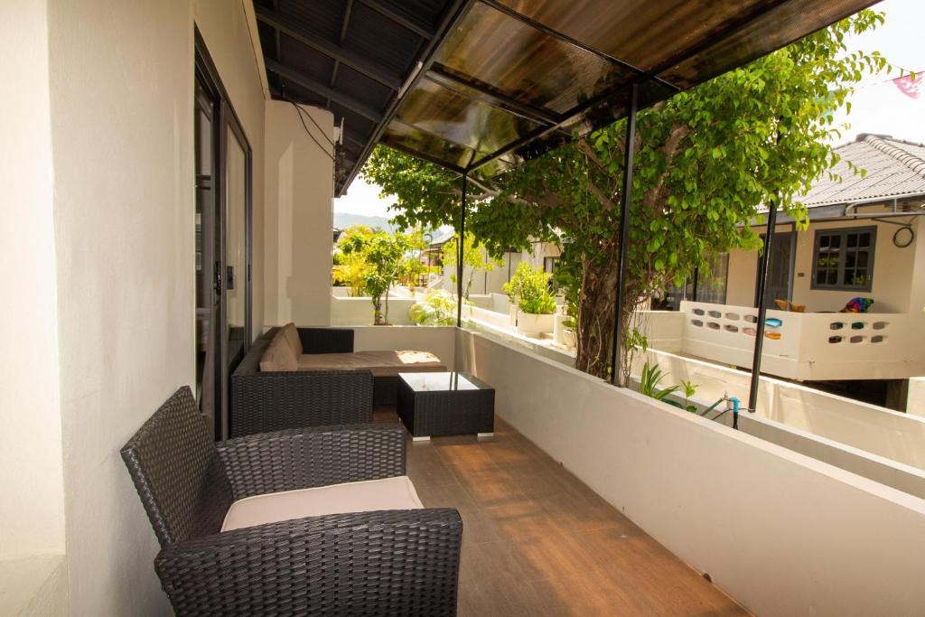 Balkón nebo terasa v ubytování Aussieland Bungalows
