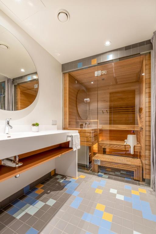 Koupelna v ubytování Hotel Sophia by Tartuhotels