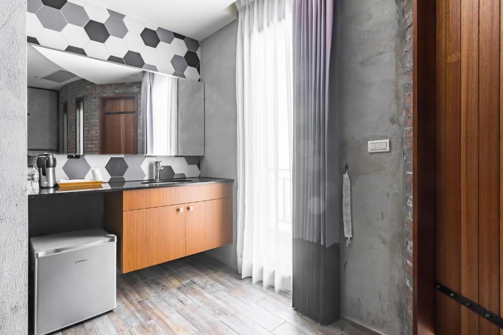 Kuchyň nebo kuchyňský kout v ubytování Warehouse Inn