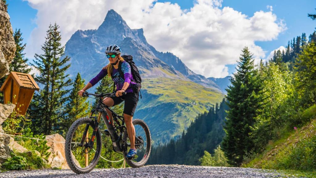 Jízda na kole v ubytování "Quality Hosts Arlberg" Hotel Lux Alpinae nebo okolí