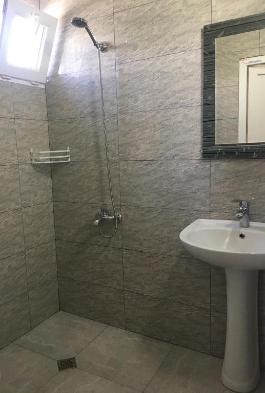 Koupelna v ubytování Hotel Liza