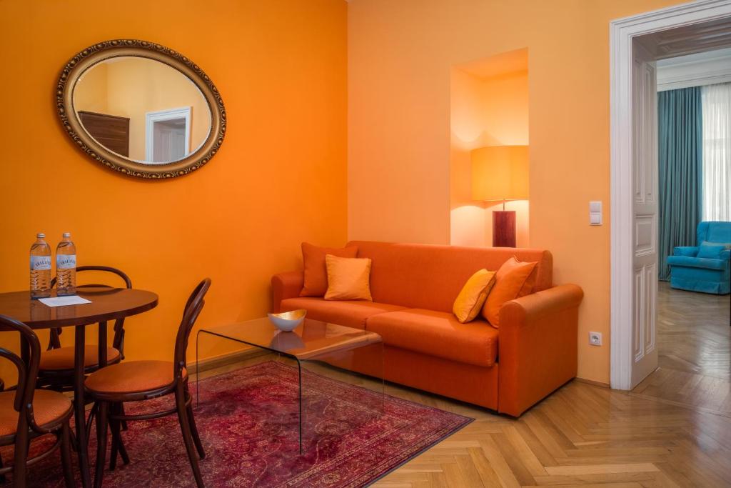 Posezení v ubytování Appartement-Hotel an der Riemergasse