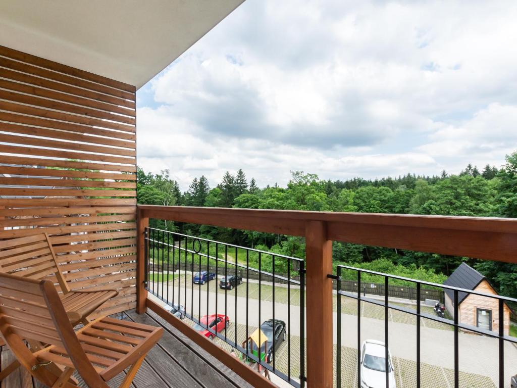 Balkón alebo terasa v ubytovaní VacationClub – Cristal Resort Apartament 414