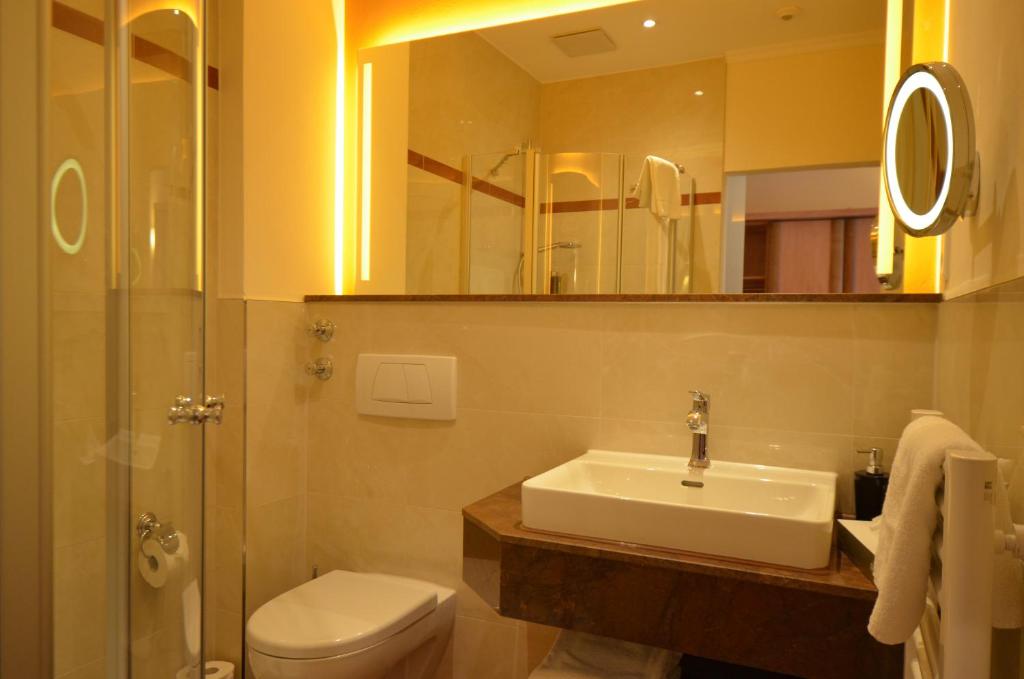 Koupelna v ubytování Hotel Mack Private Inn