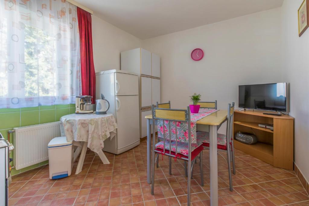 TV a/nebo společenská místnost v ubytování Klement
