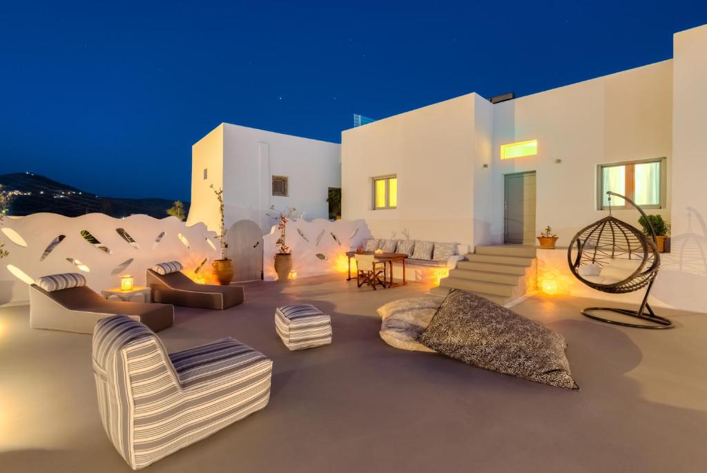 Zona de estar de Pasithea Suites
