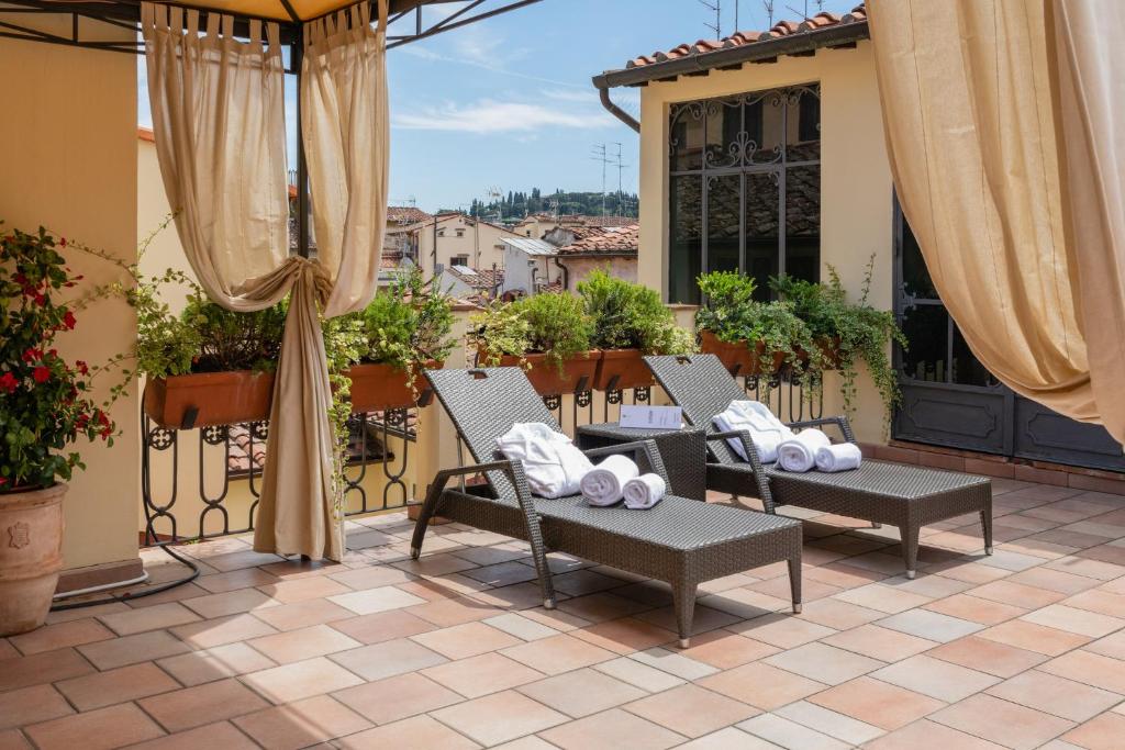 Balkón nebo terasa v ubytování Hotel Bernini Palace