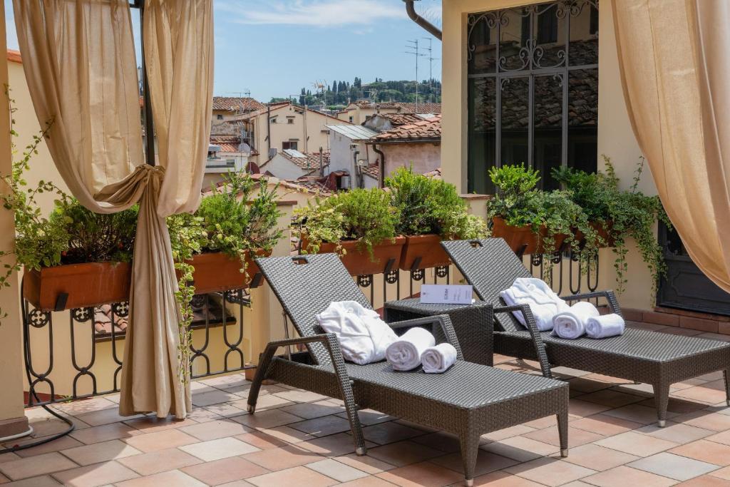 Balkón nebo terasa v ubytování Hotel Bernini Palace