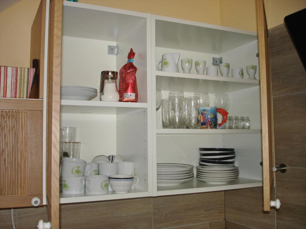 Kuchyň nebo kuchyňský kout v ubytování Ferienwohnung Anna