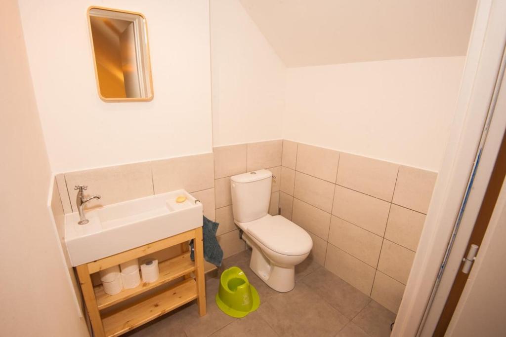 Koupelna v ubytování Gite Le Rucher