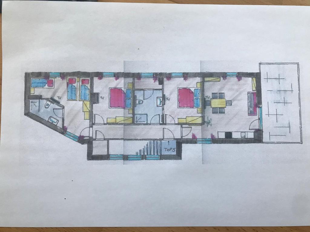 The floor plan of Art Apart Nomay Summercard Blick Top of Salzburg