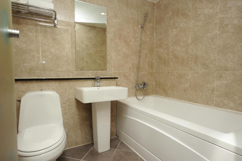 Koupelna v ubytování Hotel MIDO Myeongdong