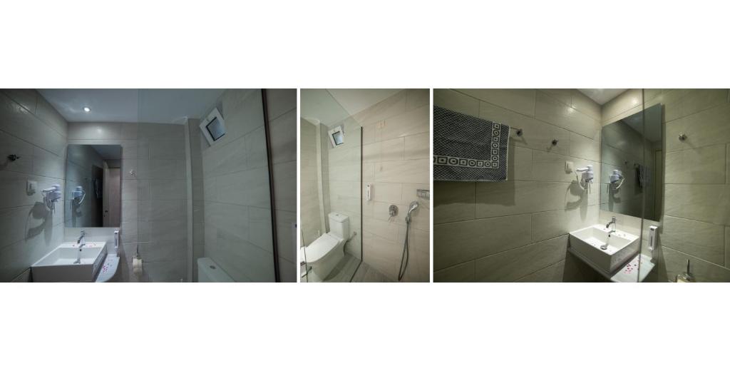 Koupelna v ubytování Hotel Alkionis