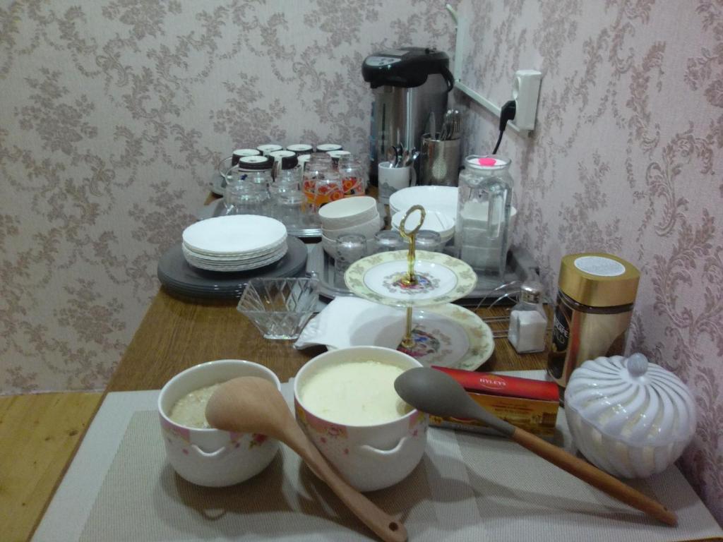 Příslušenství pro přípravu čaje a kávy v ubytování Panorama Guesthouse