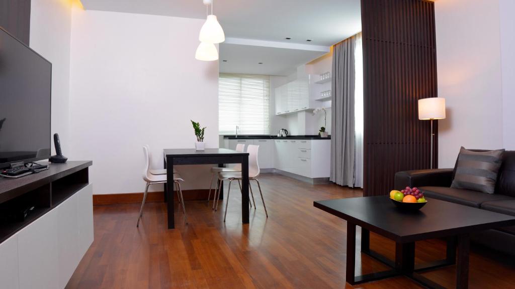Kuchyň nebo kuchyňský kout v ubytování Residence26