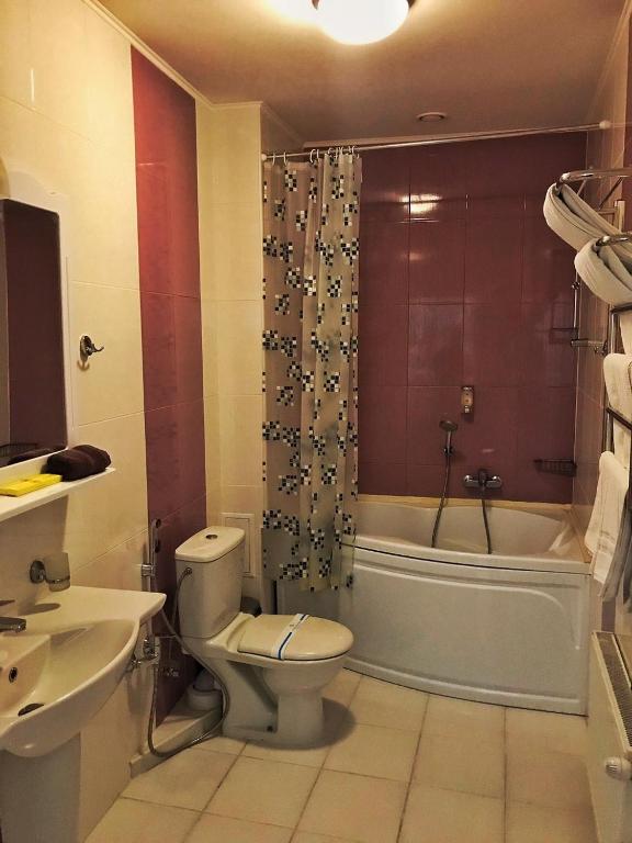 Koupelna v ubytování Hotel Ajur