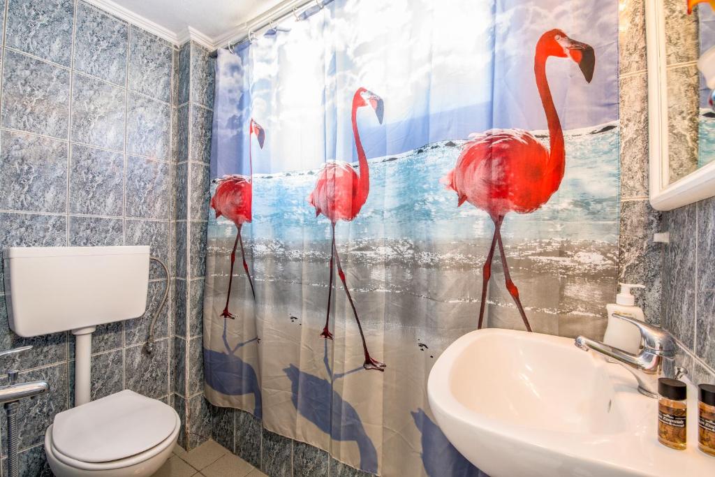Koupelna v ubytování Klima Rooms