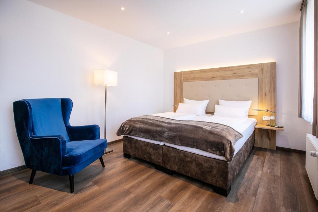 Postel nebo postele na pokoji v ubytování Landgasthof-Hotel Zum Steverstrand