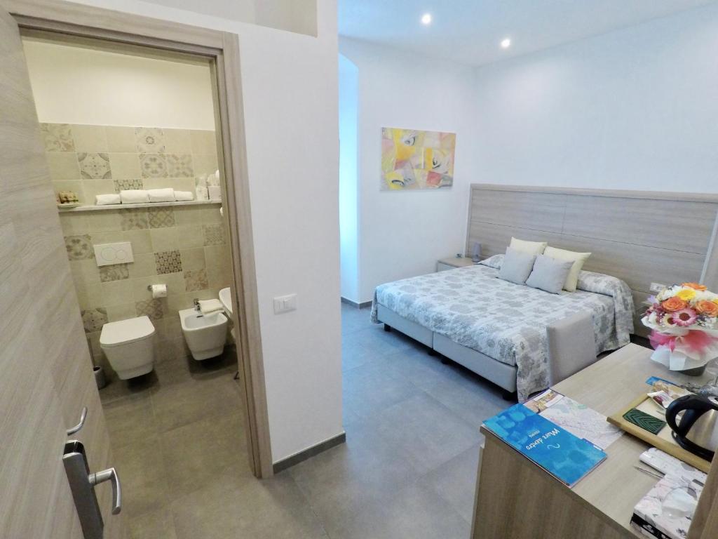 Koupelna v ubytování Mare dentro rooms