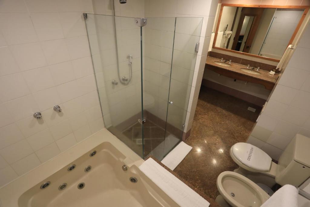 Koupelna v ubytování Tri Hotel