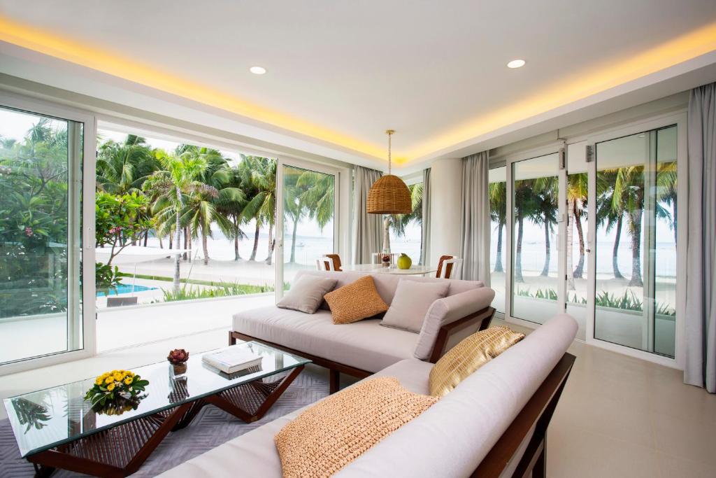 Posezení v ubytování Aqua Boracay