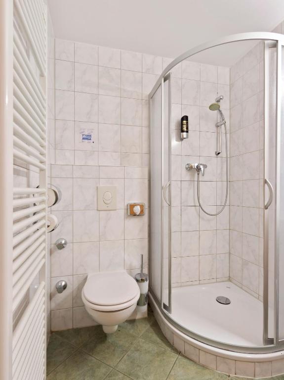 Koupelna v ubytování Hotel Bohemia