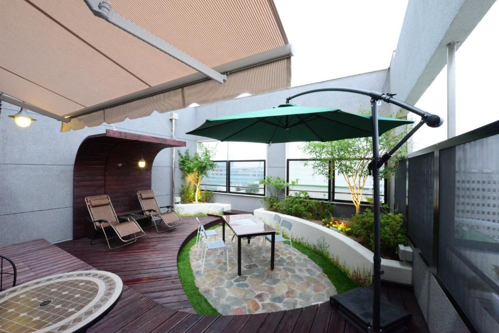 Balkón nebo terasa v ubytování Dunsan Graytone Hotel