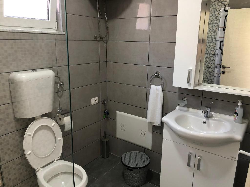 Koupelna v ubytování Stanovic Bungalow