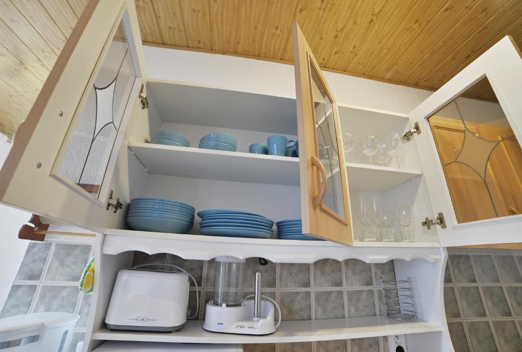 Kuchyň nebo kuchyňský kout v ubytování apartmány 2+1 u Klínovce
