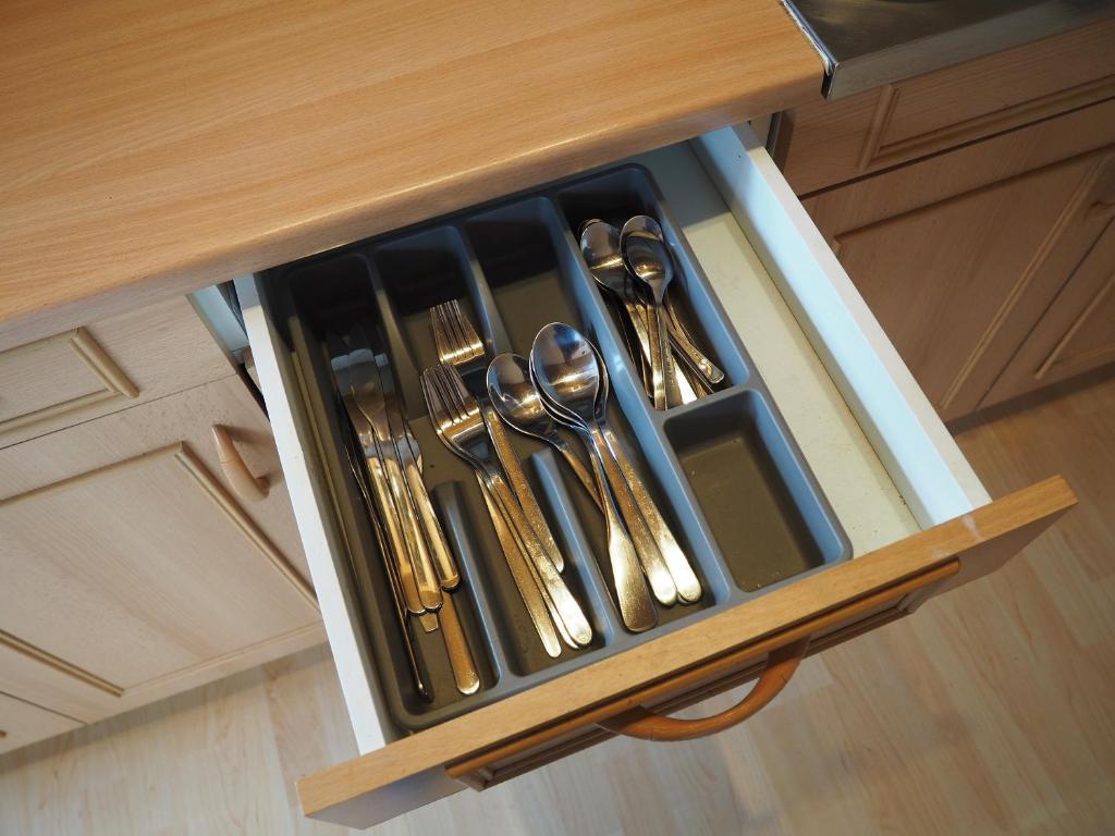 Kuchyň nebo kuchyňský kout v ubytování apartmány 2+1 u Klínovce