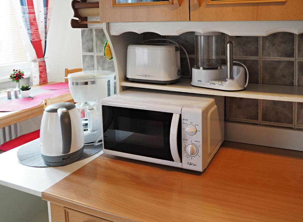 Kuchyň nebo kuchyňský kout v ubytování apartmány 2+1 u Klínovce